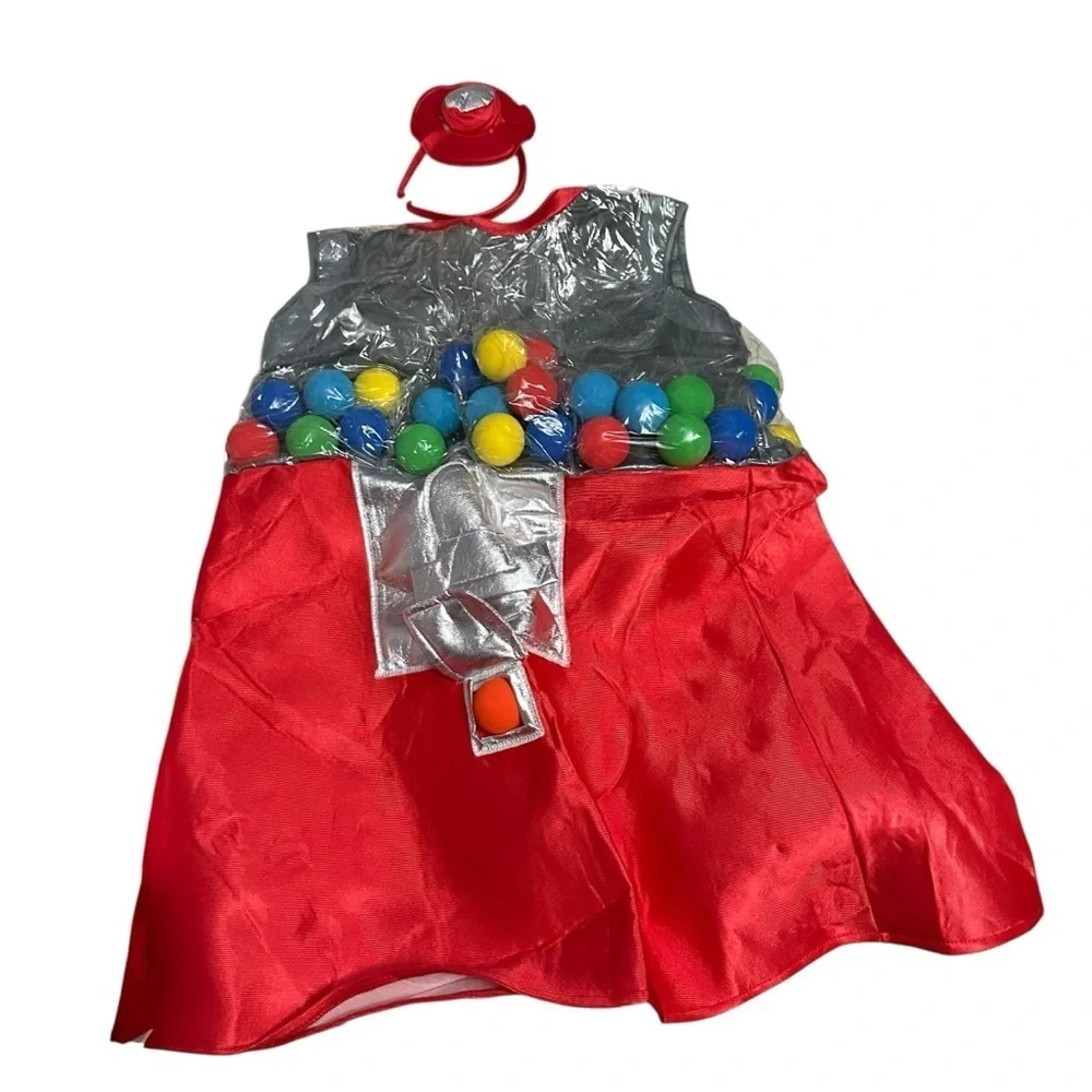 Kids Gumball Machine Costume with Silver Accents